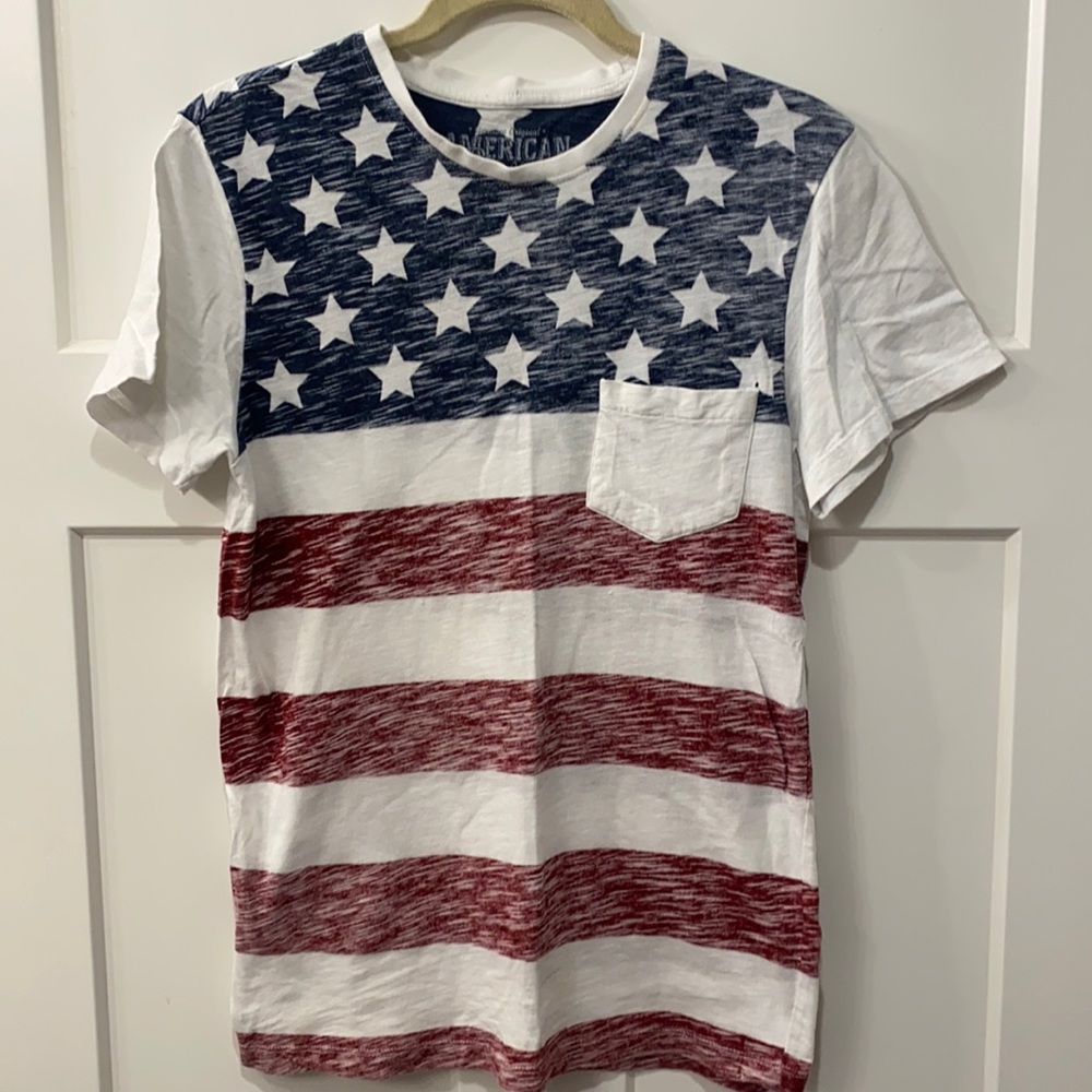 Red, white, and blue t-shirt